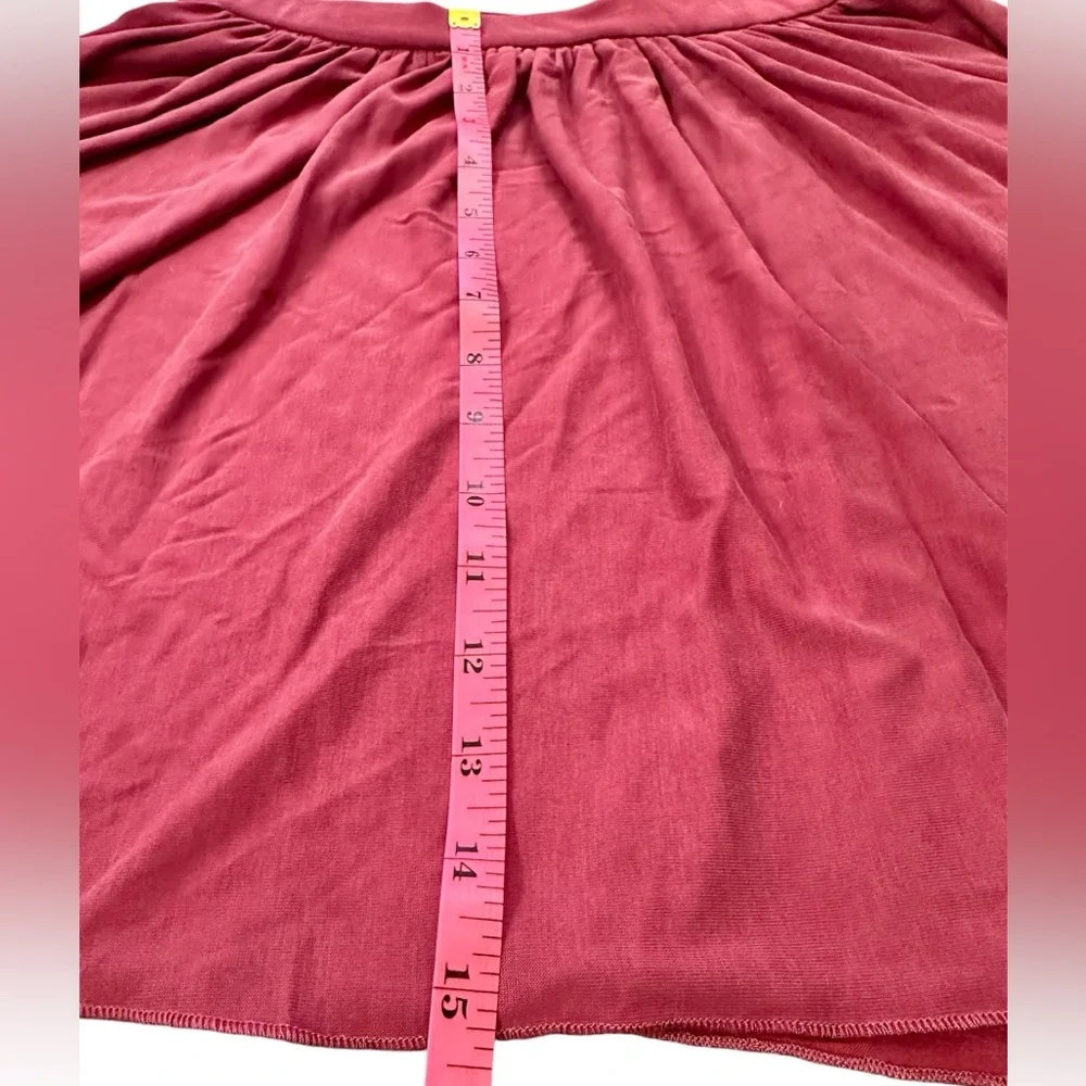 Maroon High Waisted Circle Skater Skirt in size Medium - Picture 5 of 6